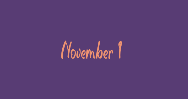 November Is Cheerful font thumb
